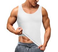 Junlan Débardeur Minceur Sculptant Homme, Gaine Ventre Plat Invisible, Gilet de Compression Forte Posture, sous-Vêtement Amincissant, Body Gainant