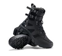 JUNLEBUYI Bottes Moto Hommes Chaussueres Motard | Bottes Moto de Type Adventure Touring avec Semelle Antidérapante, Coussinet D'équipement