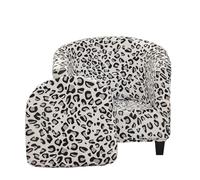 JUNLEBUYI Housse De Fauteuil Club Ensemble De Deux Pièces Housse De Fauteuil Chesterfield Extensible Salon Fauteuil Cabriolet Tub Chair avec Housse De Coussin (32#)