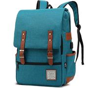 Junlion Sac à Dos Unisexe pour Ordinateur Portable avec Port de Charge USB, Bleu, Taille Unique, Sacs à Dos