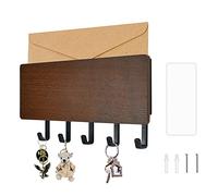 JUNMEIDO Accroche Clés Mural 18*9.5*2.3cm Support Murale Porte Clés Antirouille Etagère Murale Range Courrier Pratique Fixé au Mur pour Salon Bureau Salle de Bain Clé Sac Journal Cuisine Parapluie