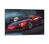 JUNNA Poster de voiture de sport pour Lamborghini Huracan Supercar - Peinture décorative sur toile pour chambre à coucher - 20 x 30 cm