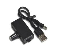 JUNNASALIKER Adaptateur d'alimentation USB vers 4 broches pour ventilateur PC 8 W CC 12 V Contrôle de vitesse avec tension élévateur et câble 2/3 voies inclus