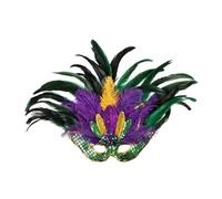 JUNNASALIKER Bandeau à plumes populaire pour carnaval et paillettes avec sangle élastique pour un port sécurisé de musique festival et spectacle de scène