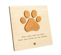JUNNASALIKER Carte commémorative en bois pour animal domestique pour bureau et intérieur