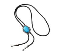 JUNNASALIKER Collier bolo avec pendentif chapeau de cowboy - Cravate de chemise - Accessoires de bijoux, Vert, S-L