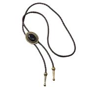 JUNNASALIKER Collier bolo avec pendentif chapeau de cowboy - Cravate de chemise - Accessoires de bijoux, Noir , S-L