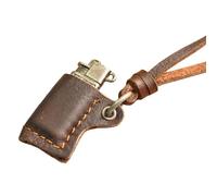 JUNNASALIKER Collier, collier à breloques briquet pour homme et femme, longueur réglable, chaîne de cou adorment, Cuir de vache et alliage d'aluminium