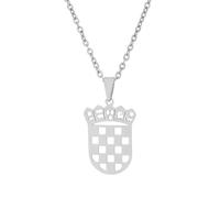 JUNNASALIKER Collier, pendentif géométrique collier croatie badge, clavicule, bijoux de style chic, Acier inoxydable