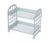 JUNNASALIKER Étagère de rangement pliable avec 2 étagères creuses pour salle de bain, cuisine