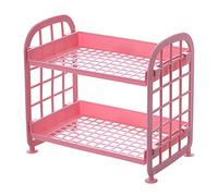 JUNNASALIKER Étagère de rangement pliable avec 2 étagères creuses pour salle de bain, cuisine