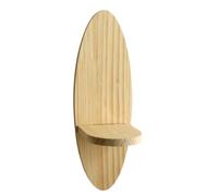 JUNNASALIKER Étagère murale moderne en bois massif de forme ovale pour petites plantes, présentoir de rangement adapté pour la décoration et le rangement de la maison