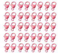 JUNNASALIKER Lot de 40 fermoirs mousquetons assortis en forme de cœur pour la fabrication de bijoux, y compris colliers, bracelets, porte-clés, tenues élégantes