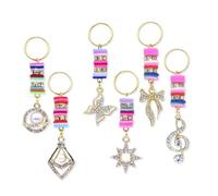 JUNNASALIKER Lot de 6 dreadlocks en cristal pour décoration de cheveux pour femme, Alliage