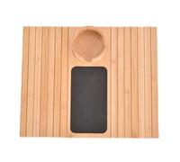 JUNNASALIKER Porte-gobelet pliable anti-déversement en bambou pour salon, canapé, accoudoir, table pour boissons et collations
