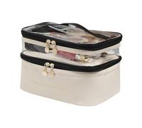 JUNNASALIKER Trousse de maquillage pratique avec deux niveaux de rangement pour les amateurs de beauté