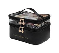 JUNNASALIKER Trousse de maquillage pratique avec deux niveaux de rangement pour les amateurs de beauté