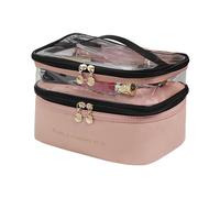 JUNNASALIKER Trousse de maquillage pratique avec deux niveaux de rangement pour les amateurs de beauté