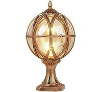 JUNNIU Lampadaire de Jardin extérieur en Aluminium Globe Paysage luminaire européen Vintage Rustique Pays Pilier pôle Lampe Cour Patio Porche Paysage lampadaire entrée Colonne lumière (14 Decoration