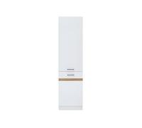 JUNONA Colonne de cuisine 2 Portes-ouverture gauche - L 50 x H 196 x P 46 cm - Blanc brillant