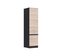 JUNONA Colonne de cuisine 2 Portes ouverture gauche - L 50 x H 196 x P 46 cm - chêne sonoma