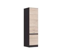 JUNONA Colonne de cuisine 2 Portes ouverture gauche - L 50 x H 196 x P 46 cm - chêne sonoma