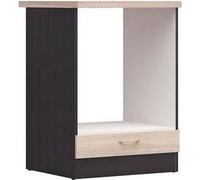 JUNONA Meuble bas four 60 cm - Plan de travail - Chene sonoma