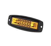 JUNOOS Barre Lumineuse De Travail LED 7 Pouces, Montage Encastré, Phares Antibrouillard LED À Faisceau Combiné Pour Quad, SSV, UAZ 12 V/24 V(1 Piece Yellow)