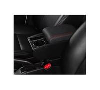 JUNOOS Boîte Rangement Console Centrale pour Peugeot 207 pour Peugeot 207CC Accoudoir Voiture Boîte De Rangement Centrale Porte-gobelet Accessoires De Voiture Boîte D'accoudoir (N1 Red Line No USB)
