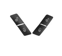 JUNOOS Cache De Bouton De Verrouillage De Porte Avant Pour Classe C E GLK W204 W207 W212 C200 GLK260 E300 20490584(Black 1 Pair)
