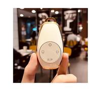 JUNOOS Coque de clé de Voiture Coque De Protection pour Clé De Voiture Accessoire pour Leapmotor pour Leap C11 T03 S01 2021 2022 2023 Accessoire clé Voiture(Gold Style-White)