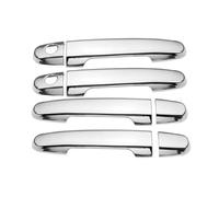 JUNOOS Garniture Poignée Porte Extérieure Pour Toyota Pour Yaris Pour Vitz XP90 2006 2007 2008 2009 2010 2011(Sliver 2 keyhole)