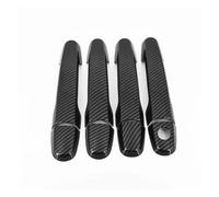 JUNOOS Garniture Poignée Porte Extérieure Pour Toyota Pour Yaris Pour Vitz XP90 2006 2007 2008 2009 2010 2011(Carbon 1 keyhole)