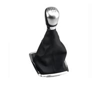 Junoos Pour Ford Pour Fiesta 2009-2013 Pommeau Levier Vitesse | Pour Focus Mk2 2005-2011 Levier de vitesse de voiture à 5/6 vitesses JUNOOS(6 Speed Black Silver)