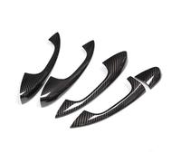 JUNOOS Pour Mercedes Pour Benz Classe C W205 GLC X253 Classe E W213 À Conduite À Gauche Autocollant Poignée Porte Extérieure Voiture(Carbon fiber texture)