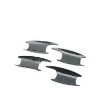 JUNOOS Pour Mercedes Pour Benz Classe C W205 GLC X253 Classe E W213 À Conduite À Gauche Autocollant Poignée Porte Extérieure Voiture(Carbon fiber bowl)