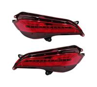 JUNOOS Pour Toyota Pour Yaris 2017-2019 Clignotant LED Réflecteur Feu Arrière Feu Antibrouillard Arrière Pare-chocs Freinage Clignotants (Red Cover)