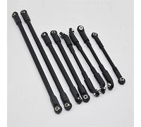 JUNPIY 8 pièces/Ensemble Tige de Liaison en Alliage d'aluminium extrémité de Tige ABS, for Voiture sur chenilles 1/10 RC D90 D110 90234 Biellette de Bras de Suspension