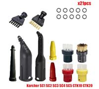 JUNPIY Accessoires Brosse à buse en nylon for aspirateur vapeur portatif SC1 SC2 SC3 SC4 SC5 SC7 CTK10 CTK20 Pièces de rechange Accessoires pour nettoyeurs vapeur(Set4)