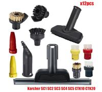 JUNPIY Accessoires Brosse à buse en nylon for aspirateur vapeur portatif SC1 SC2 SC3 SC4 SC5 SC7 CTK10 CTK20 Pièces de rechange Accessoires pour nettoyeurs vapeur(Set16)