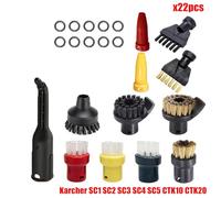 JUNPIY Accessoires Brosse à buse en nylon for aspirateur vapeur portatif SC1 SC2 SC3 SC4 SC5 SC7 CTK10 CTK20 Pièces de rechange Accessoires pour nettoyeurs vapeur(Set8)
