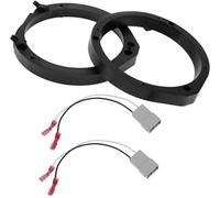 JUNPIY Anneau d'espacement de Haut-Parleur Adaptateur d'espacement de Haut-Parleur Tweeter, for HR-V 2016-Up Étanche Noir 2 Pièces Bague d'espacement pour Haut-Parleur