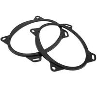 JUNPIY Bague d'espacement de Haut-Parleur Adaptateur d'espacement de Haut-Parleur Tweeter, for Toyota, for Corolla, 2003-2013 Arrière étanche Noir 2 pièces Bague d'espacement pour Haut-Parleur