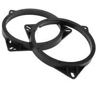 JUNPIY Bague d'espacement de Haut-Parleur Adaptateur d'espacement de Haut-Parleur Tweeter Voiture, for Nissan, for Qashqai, Portes Avant arrière ABS Noir Étanche Bague d'espacement pour Haut-Parleur