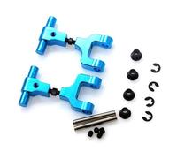 JUNPIY Bras de Suspension supérieur arrière en métal, 2 pièces, Bras oscillant, for Tamiya, for Voiture TT-02 TT02 TT02T 1/10 RC Biellette de Bras de Suspension(Blue)