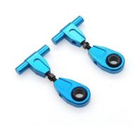 JUNPIY Bras de Suspension supérieur Avant en métal, 2 pièces, Bras oscillant, for Tamiya, for Voiture TT-02 TT02 TT02T 1/10 RC Biellette de Bras de Suspension(Blue)
