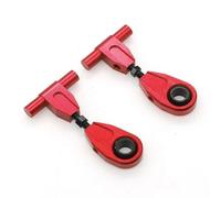 JUNPIY Bras de Suspension supérieur Avant en métal, 2 pièces, Bras oscillant, for Tamiya, for Voiture TT-02 TT02 TT02T 1/10 RC Biellette de Bras de Suspension(Rot)