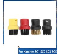 JUNPIY Brosse de nettoyage à vapeur for SC1 SC2 SC3 SC4 SC5 SC7 CTK10 Accessoires Tête buse d'arrosage ronde remplacement Accessoires pour nettoyeurs vapeur(As show 4PCS)