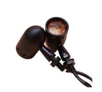 JUNPIY Clignotants avant et arrière, 1 paire de clignotants moto, clignotant ambre, for Harley Indicateur avant arrière de moto(BLACK Black)