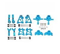 JUNPIY Ensemble de supports de moyeu de fusée de direction, bras de Suspension en métal, for Tamiya, for TT-02 TT02 1/10 RC, pièces de mise à niveau de voiture, accessoires Biellette de bras de suspen